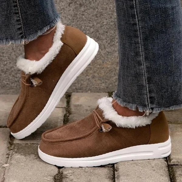 Women Comfy Flat Heel Slip-On Boots