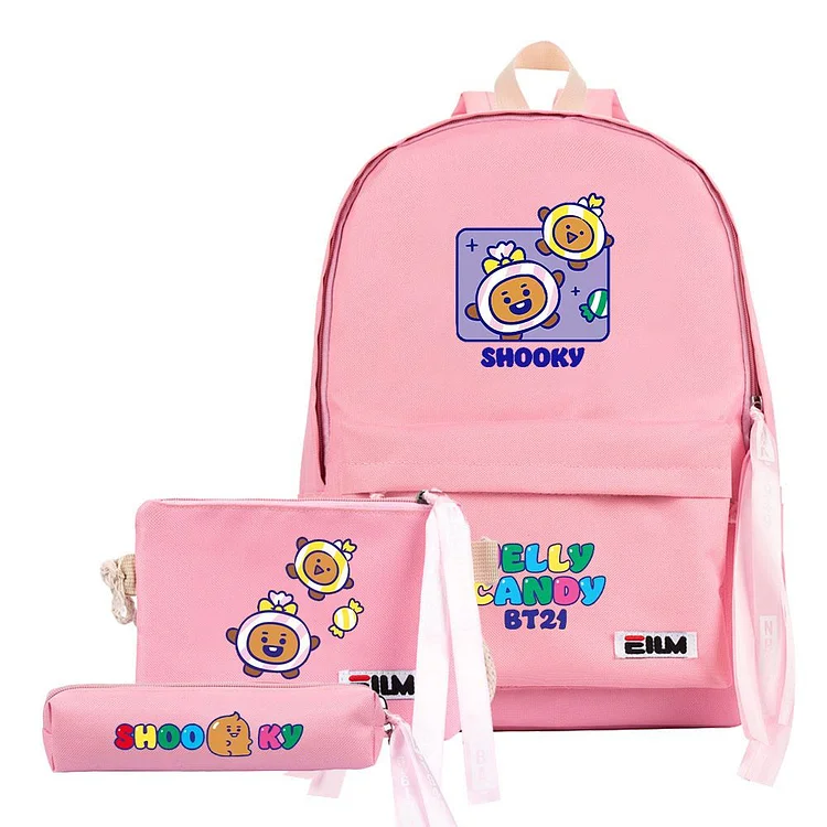 BT21 Jelly Candy Three-piece Backpack