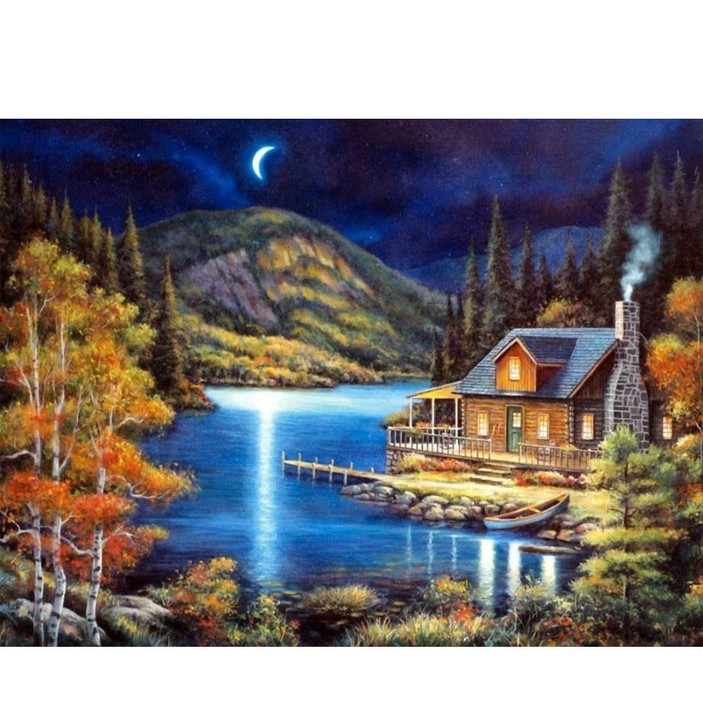 

Mountain River - Round Drill Diamond Painting - 50*40CM, 501 Original