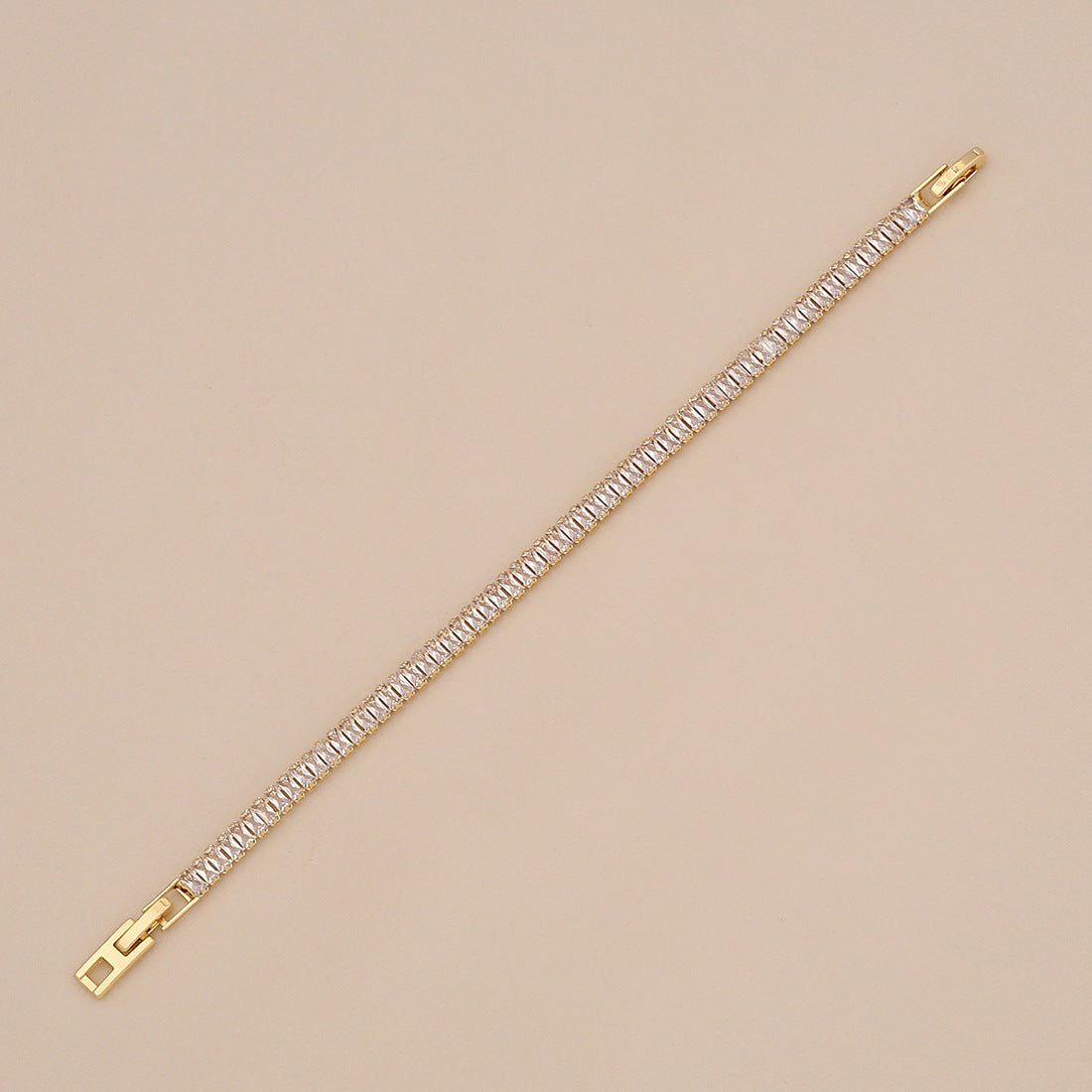 Multi-Color Square Zirconium Bracelet Fashionable And Versatile Hand Jewelry Niche B625