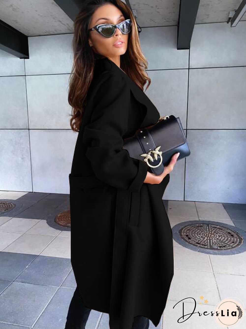 Open Front Long Sleeve Outerwear Cardigan Coat