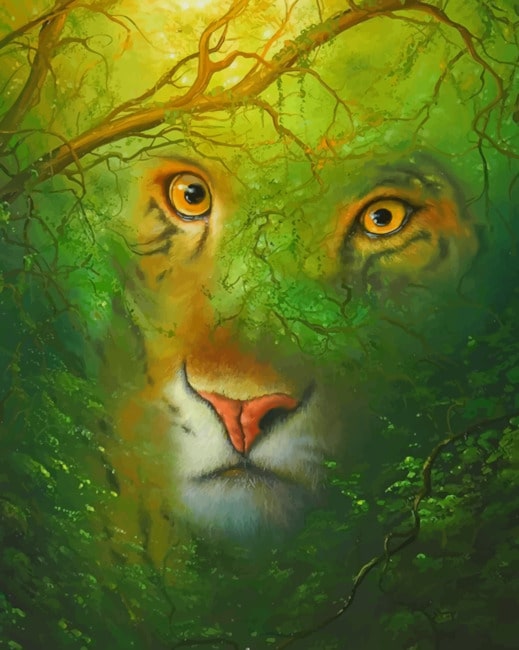 

Tiger Eyes Nature – Paint By Numbers - 40*50CM, 501 Original