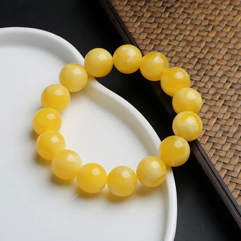 Amber Bead Emotional Balance Adjustable Bracelet