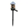 LED Solar Fairy-Tale Mushroom Cottage Garden Light Auto On/Off Resin Mushrooms Ground Decor Lights Weather-Proof Solar-Powered Resin Mushrooms Statue Lamp for Yard Patio Pathway Lawn Flower Bed