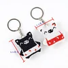 Full Bead Embroidery Keychain Pig Printed Craft Gifts(5.5x5.5cm)
