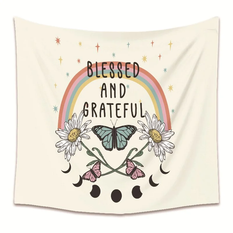 ins Simple Sun Moon Butterfly Series Tapestry Bohemian Background Cloth Small Fresh Wall Cloth Tapestry Creative Abstract Art