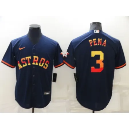 Men's Houston Astros #3 Jeremy Pena 2022 Navy Cool Base Stitched Jersey QHWZ