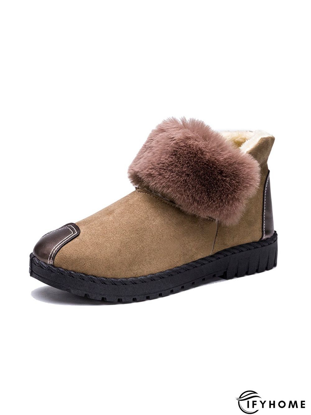 Casual Anti-collision Stitching Plush Warm Snow Boots | IFYHOME