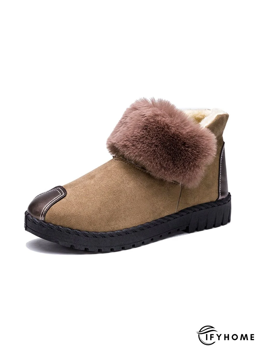 Casual Anti-collision Stitching Plush Warm Snow Boots | IFYHOME