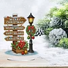 2D Flat Christmas Print DIY Diamond Painting Desktop Ornaments Kit Table Decor