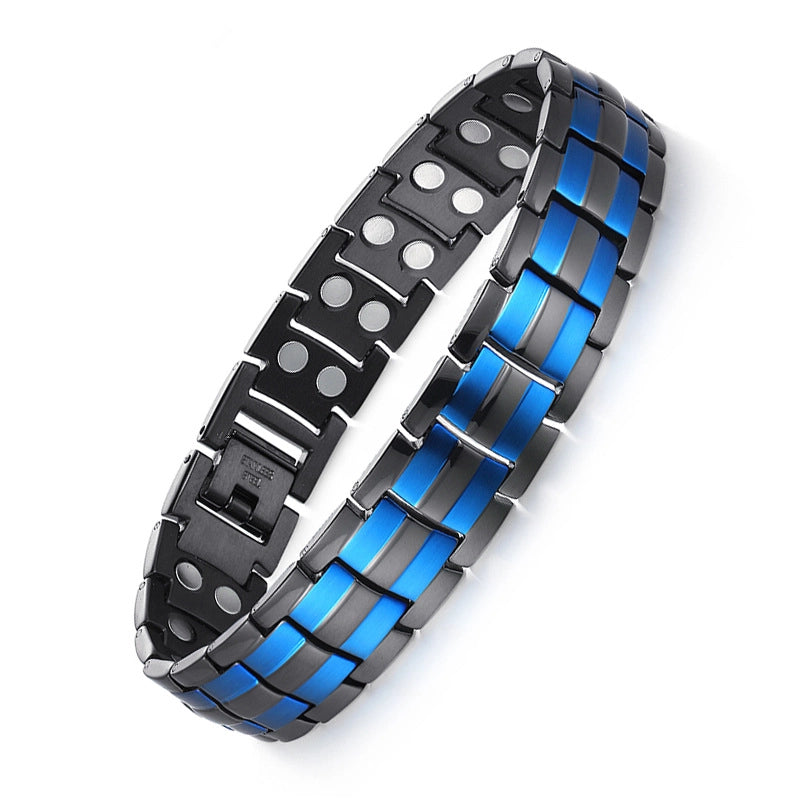 Special Fashion Simple Titanium Steel Bracelet Turtle Back Stainless Steel Bracelet Titanium Magnetic Negative Ion Energy Men’s Bracelet