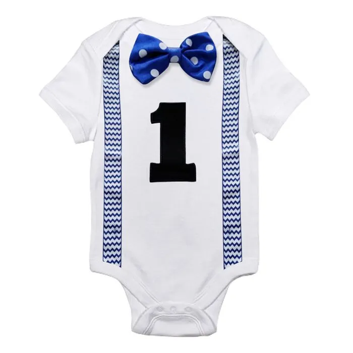 Baby Clothing Bow Body Rompers Baby Boy Girl Clothing 1 Year 1st Birthday Clothes Newborn Baby Clothes Jumpsuit for Bebes