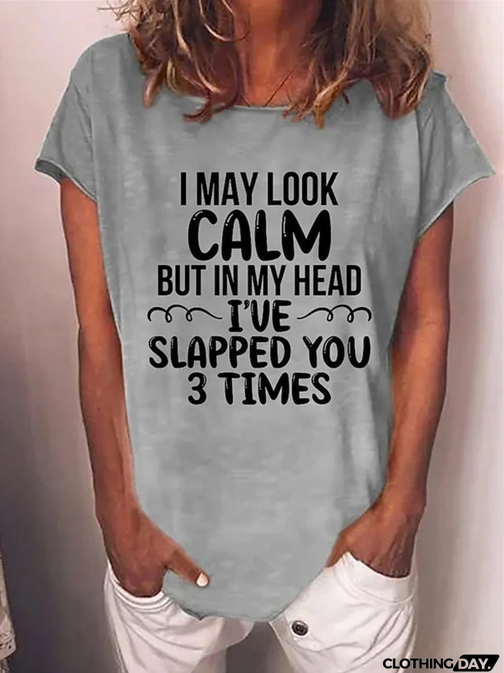 Women's T shirt Tee Letter Text Daily Weekend Black Red Blue Print Short Sleeve Basic Neon & Bright Round Neck Regular Fit