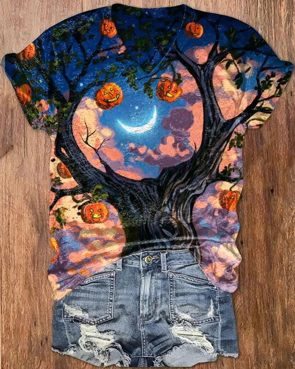 Halloween Vibe V Neck Top