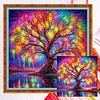 Colorful Tree Of Life - 11CT Counted Cross Stitch - 45*45cm - Natural