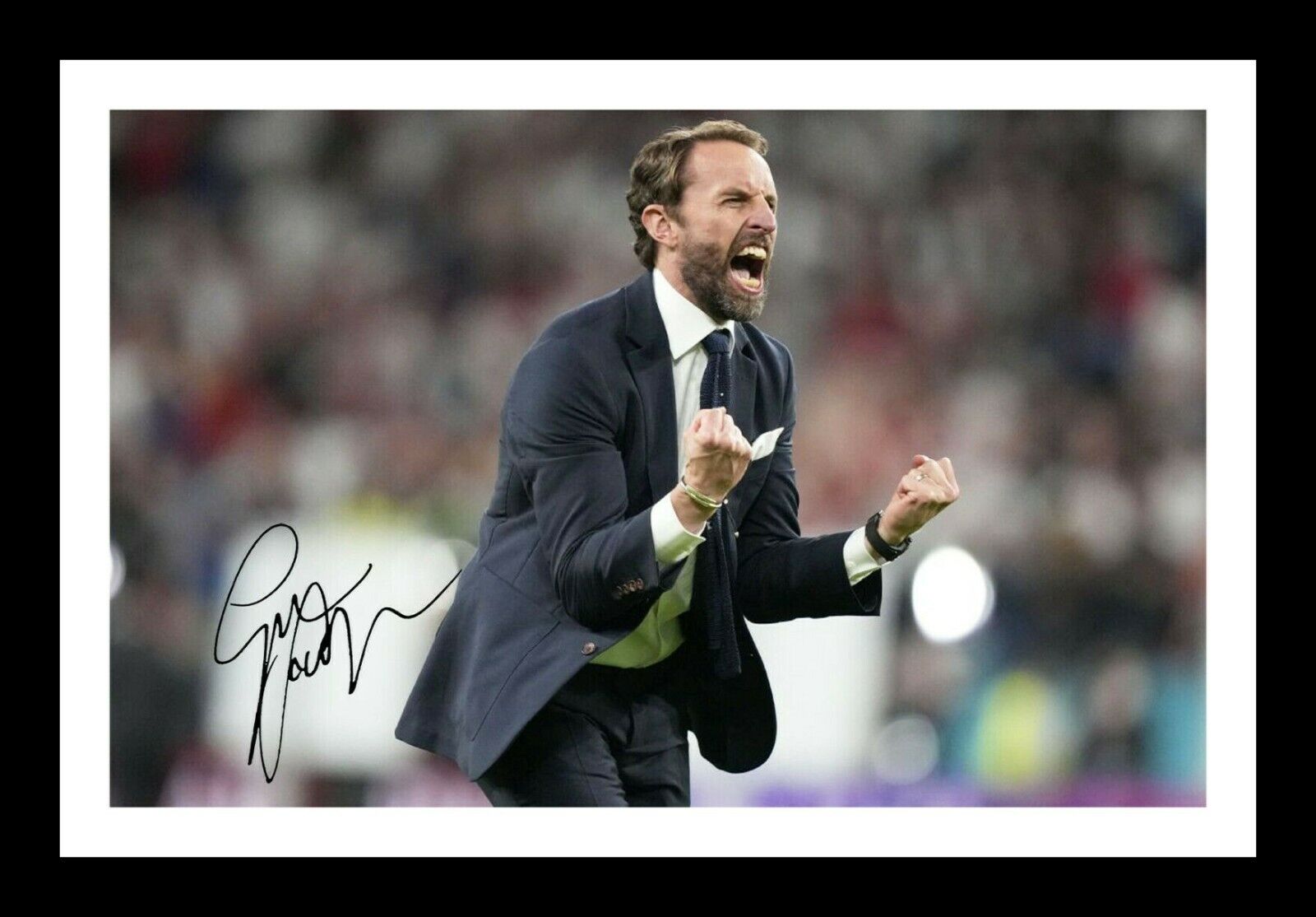 Gareth Southgate - England Euro 2020 2021 Autograph Signed & Framed Photo Poster painting