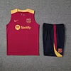 2024/2025 Barcelona pre-match training Red Jersey+Shorts 1:1 Thai Quality