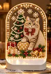 DIY Diamond Art LED Night Light &ndash; Light-Up Table Decor, Double-Sided Printed DIY Crystal Pearl Painting Decoration for Christmas & Holiday Gifts