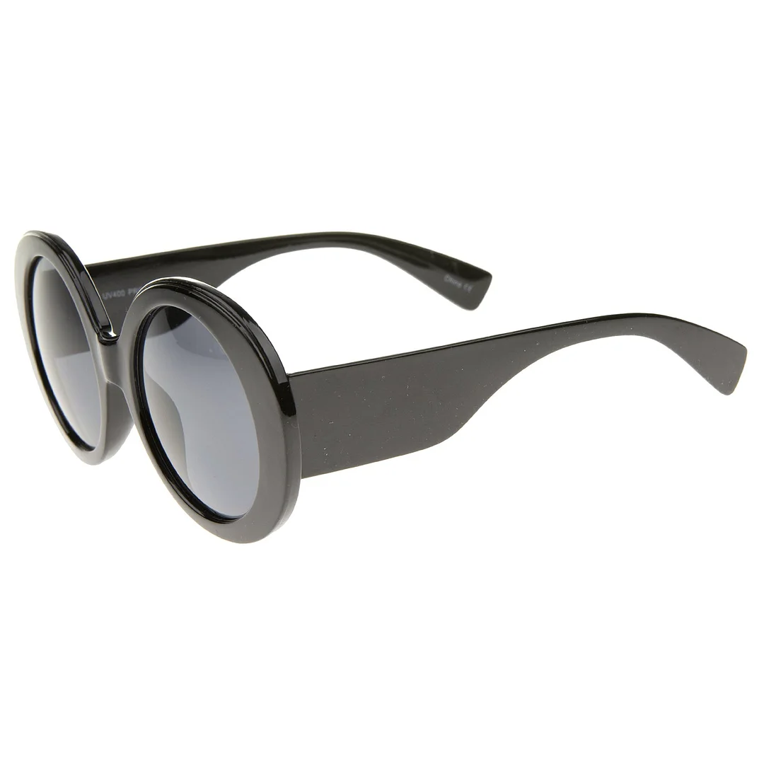 Womens High Fashion Glam Chunky Round Oversize glasses 50mm