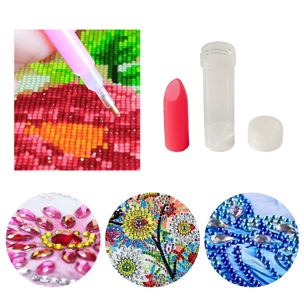 5D Diamond Painting Tool Sticky Wax DIY Sticking Drill Clay (Red Lipstick)