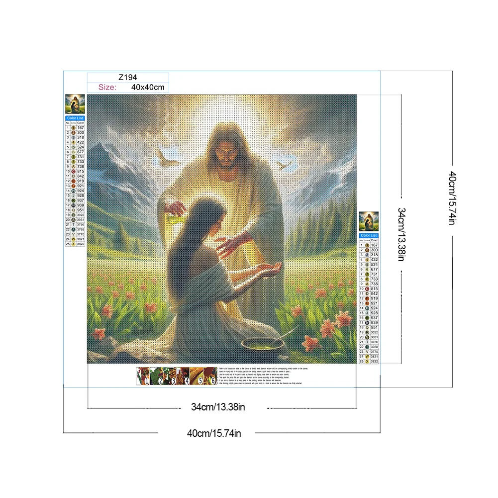 Diamond Painting - Full Round Drill - Jesus(Canvas|40*40cm)