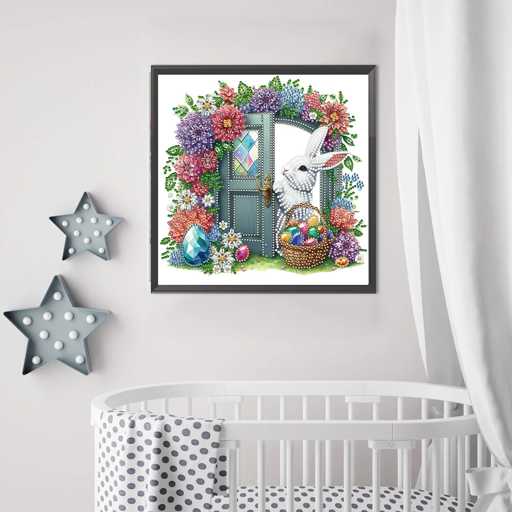 Diamond Painting - Partial Special Shaped Drill - Garden Rabbit(Canvas|30*30cm)