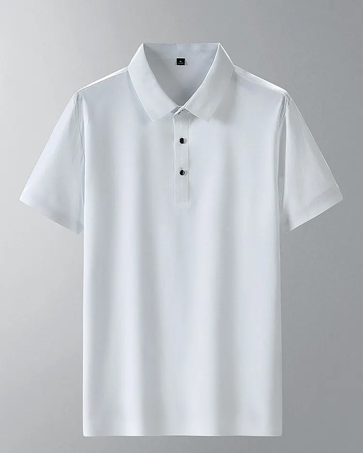 Men's Short Sleeve Polo Shirt in Breathable Fabric with All Over Print