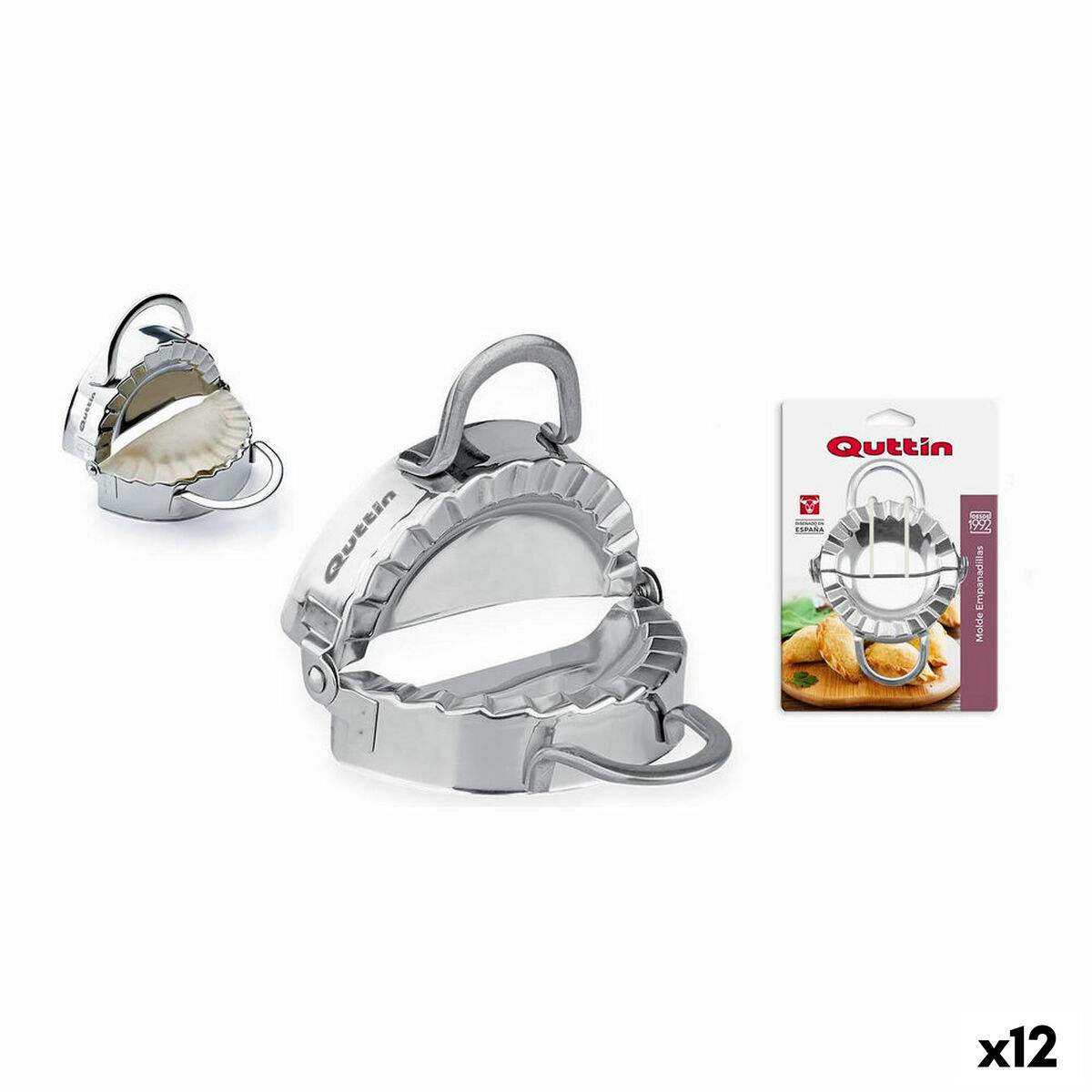 Baking Mould Quttin 137214 Stainless steel Pasties (12 Units)