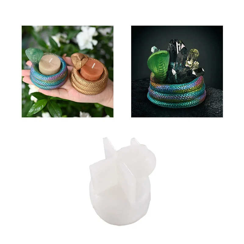 3D Cobra Candlestick Resin Mold