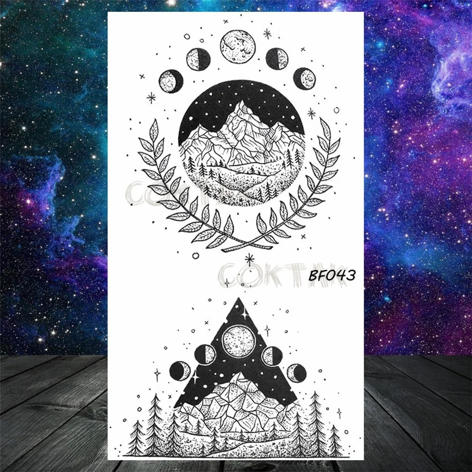 Lovely Small Planets Temporary Tattoos Realistic Sheets Body Art Arm Tattoos Paper For Adult Kids Fake Waterpoof Tattoo Sticker