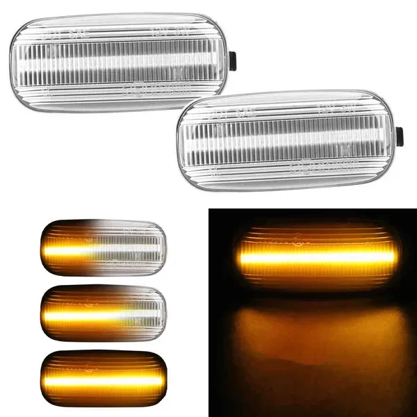 Turn Signal Light A Pair Flowing Water LED Car Dynamic Side Marker For Audi A3 S3 A8 D2 TT 8N Blinker Lamp