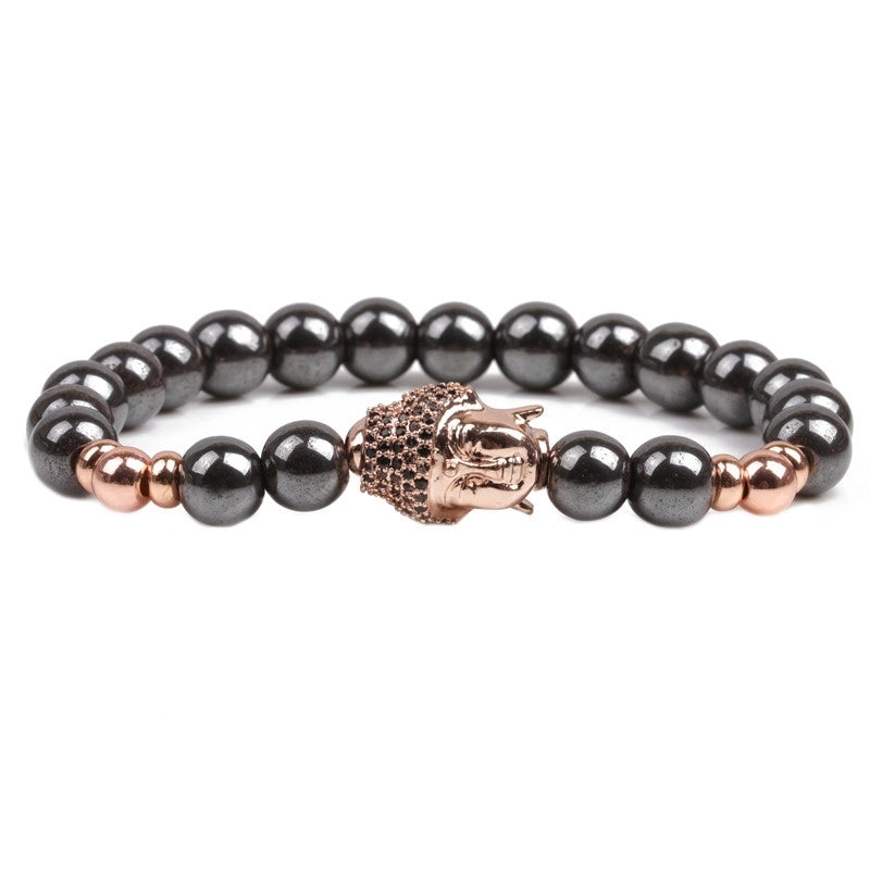 Fashion Multicolor Crown Skull Beaded Inlay Zircon Halloween Unisex Bracelets