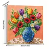 Framed Blue Vase -  DIY Button Art Painting Kit for Creativity DIY Pearl Dot Crafts for Gift Home Wall Decor 30*30CM