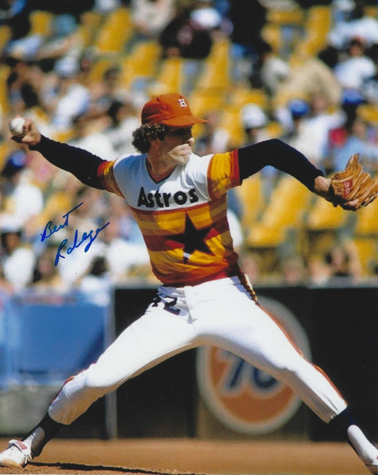 Signed 8x10 BERT ROBERGE Houston Astros Autographed Photo Poster painting - COA