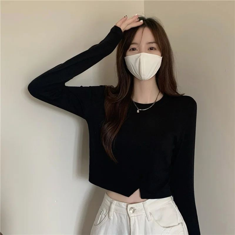 Brownm Brownm Bottom Shirt Female Autumn Winter With Long-Sleeved T-Shirt 2024 New Design Sense Hot Girl Short Student Jacket Tide