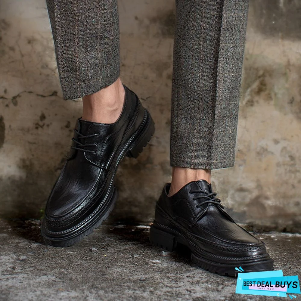 Casual Business British Wind Oxford Breathable Leather Men's Shoes