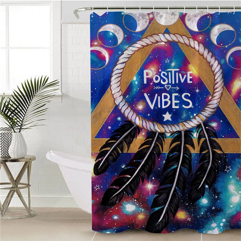 

Positive Vibes Moon - Print Shower Curtain, 180*200cm, 501 Original