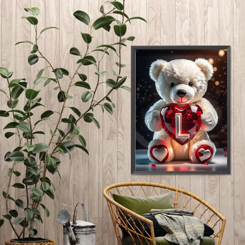 Diamond Painting - Full Square Drill - Bear Love L(Canvas|35*45cm)