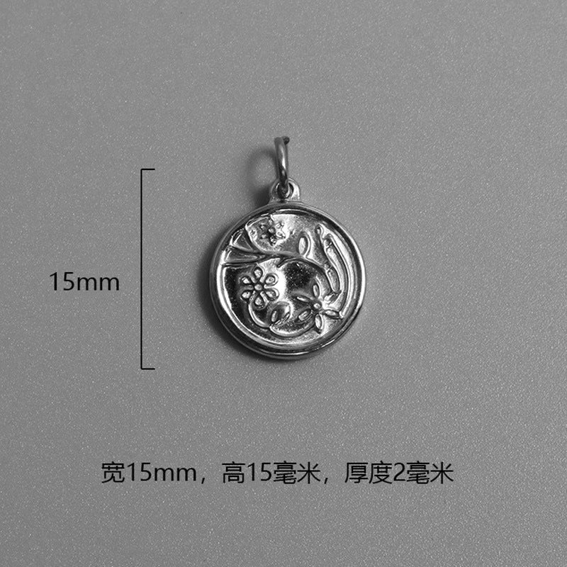 1 Piece Titanium Steel Portrait Cross Heart Shape Polished Pendant