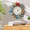 5D DIY Special Shape Diamond Painting Desk Ornament Handmade Clock Kit(Flower Bird)