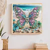 Papillon de plage-peinture diamant en forme sp&eacute;ciale-30*30cm