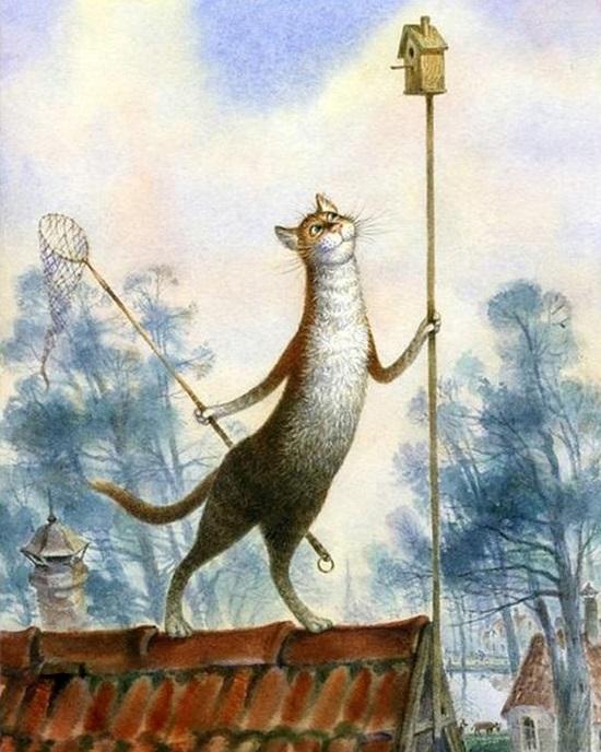 

Cat on the roof – Paint By Numbers - 40*50CM, 501 Original