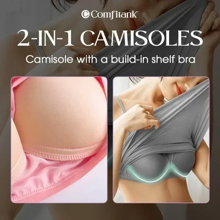 🔥Hot sale🔥 Women Tank Top with Built in Bra Camisole