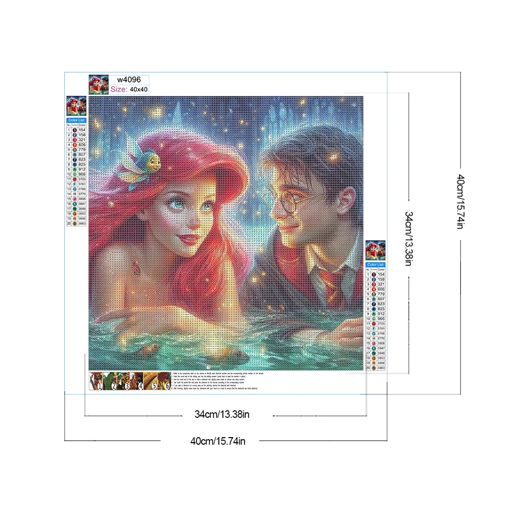 Diamond Painting - Full Round Drill - Ariel Harry Potter(Canvas|40*40cm)