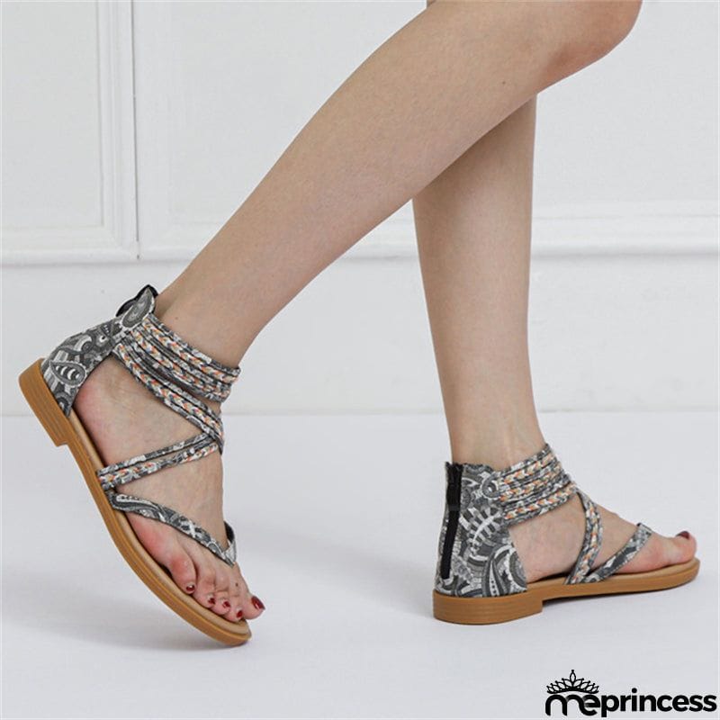 Summer Retro Sandy Beach Vacation Flat Cozy Women's Sandals