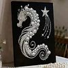 (30x40cm)Dragon DIY Pearl Painting Framed Grape Handmade Pearl Material Art Kit Living Room Decor