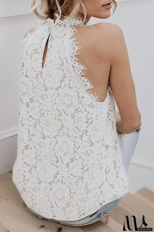 MidiSono - Lace Sleevelss Tank Top