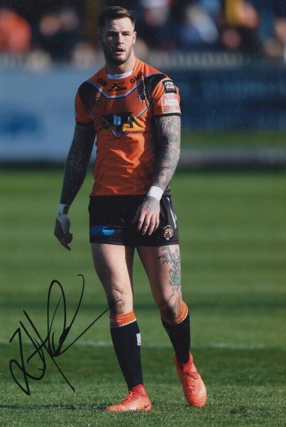 Zak Hardaker Hand Signed 12x8 Photo Poster painting - Castleford Tigers - Rugby Autograph.