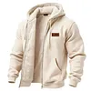 Men's Vintage Western Cowboy Fleece Pocket Full Zip Long Sleeve Hoodie Jacket by Inlyline