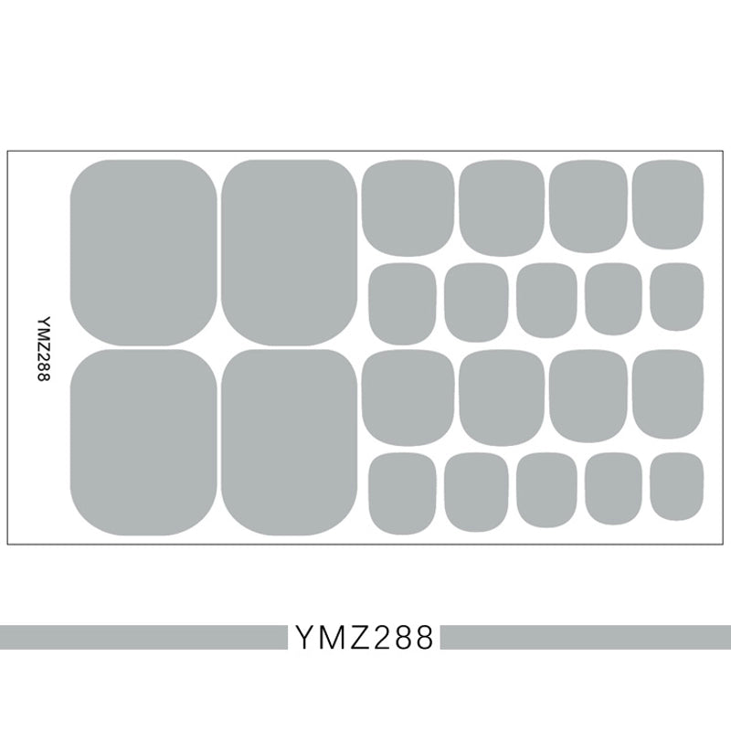 Foot Stickers Nail Stickers Full Solid Color 3d Toenail Stickers Patch